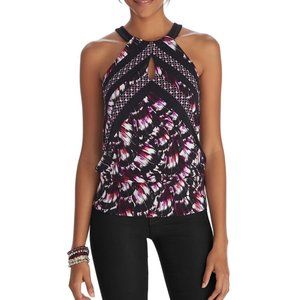 *2 for $25* WHBM Sleeveless Printed Halter Blouson Top
